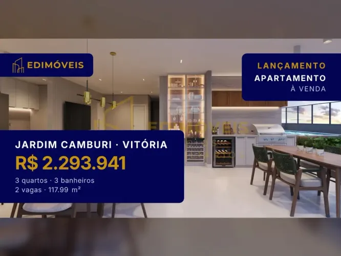 Incrível apartamento em Jardim Camburi com terraço privativo no 10º andar!