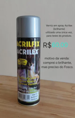 Vendo verniz em spray (acrilex)