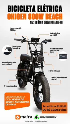 Scooter Elétrica Oxigen Beach 800w