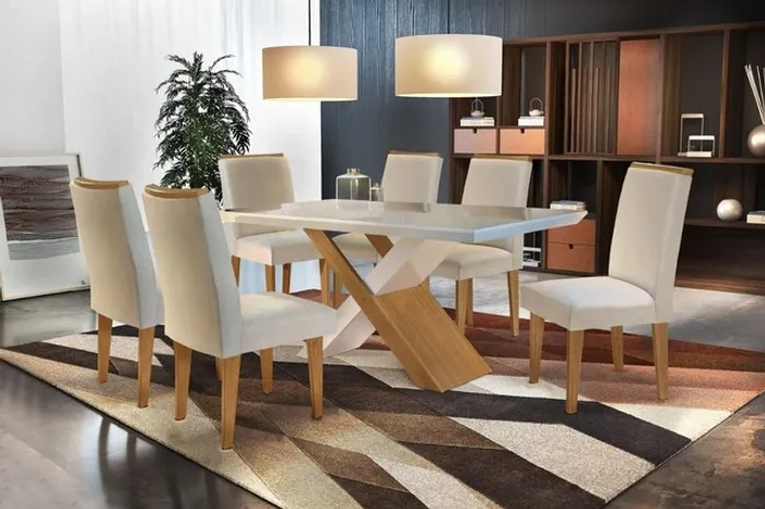 Sala mesa jantar com 6 cadeiras