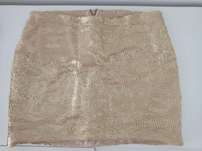 Mini saia patê dourado CARNAVAL