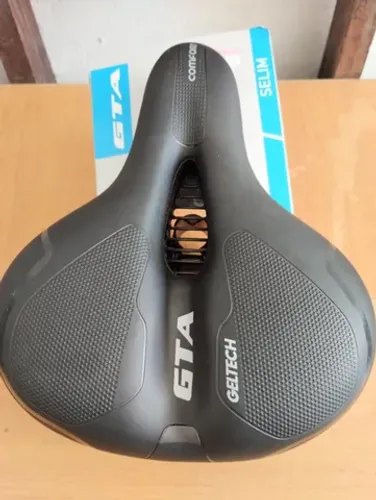 Banco Selim De Gel Anatômico 2 Molas Largo Fita Refletiva Segurança