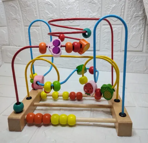 brinquedo educativo aramado montanha russa madeira