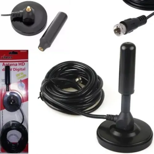 Antena Hd De Tv Digital 360º Gb0002 Xtrad 5m