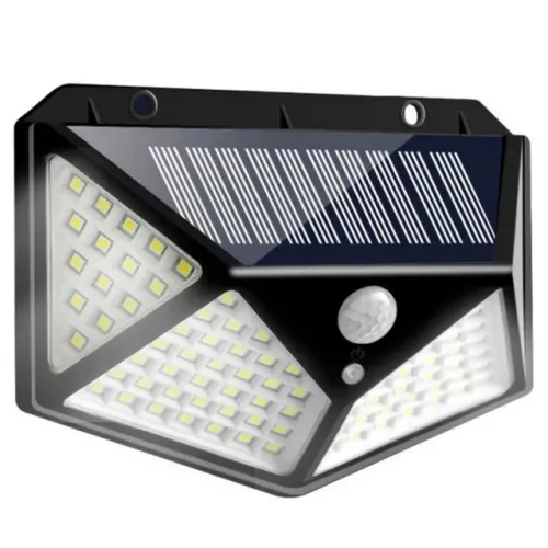 Luminária Led Arandela Solar 100 Led com Sensor de Presença