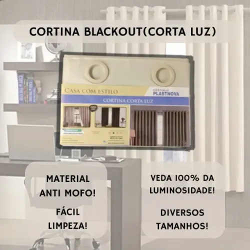 Cortina (corta luz) com ilhós. Veda 100% da luz! **Confira preços na descrição