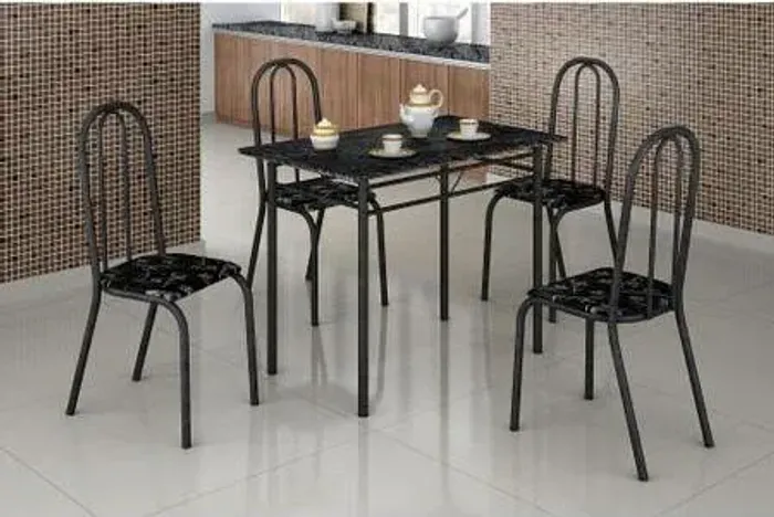 Mesa realeza Teixeira com 4 cadeiras levo hoje