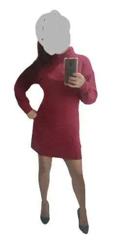 vestido vinho