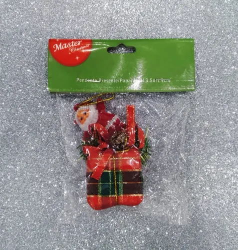 Enfeite Papai Noel 9cm