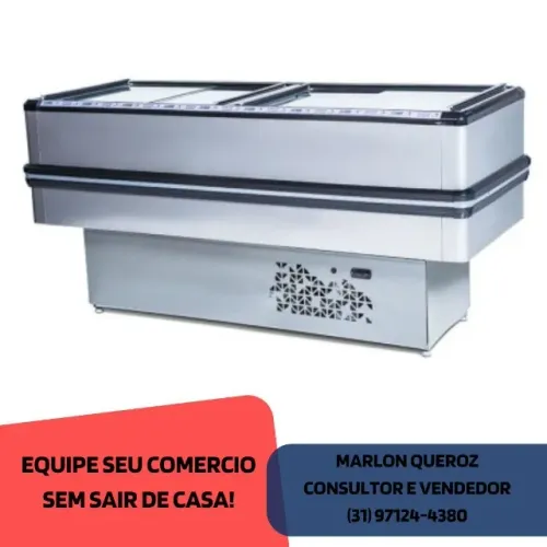 Ilha de Congelados Inox Polar 2M Nova