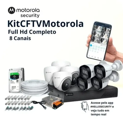 Câmeras de segurança com 8 câmeras
