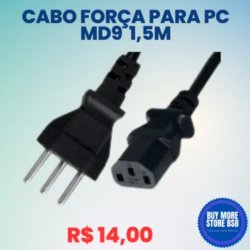 Cabo de Energia para Fonte de Computador MD9 Atx
