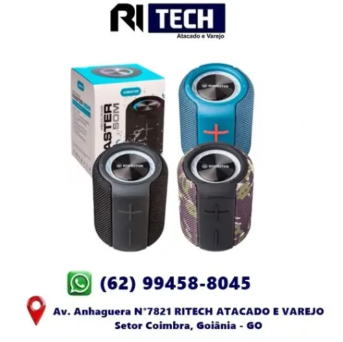 Caixa De Som Bluetooth Potente 10h Bateria Kimaster - K400 1 Ano de Garantia