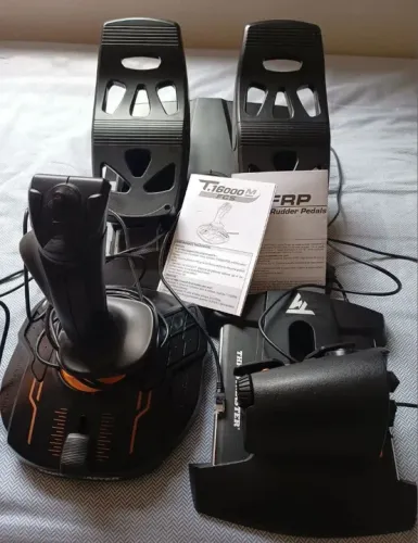 Thrustmaster T16000M FCS Flight Pack - Kit Completo pra Decolar Já!