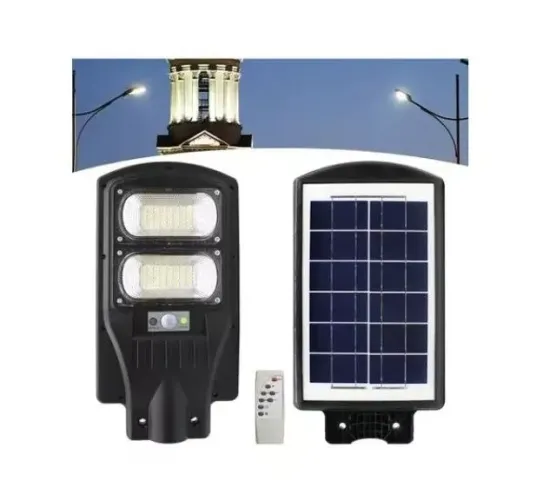 Luminária Solar Led 100w Poste Rua Publica C/sensor/controle Remoto