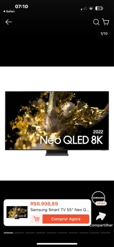 Tv Samsung QN700B Neo Qled 8K - 55 polegadas