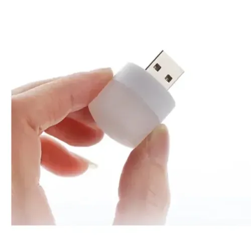 Mini Lâmpada de LED Portátil USB 1W 6500K 5V - Cor Branca
