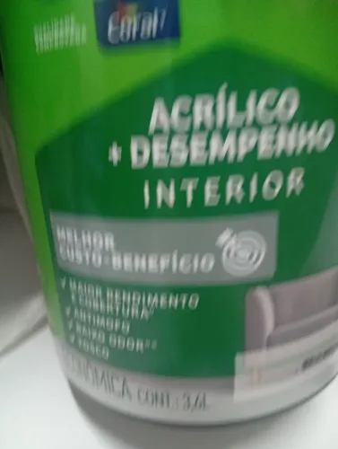 Tinta Acrílica Coral para Interior 3,6L