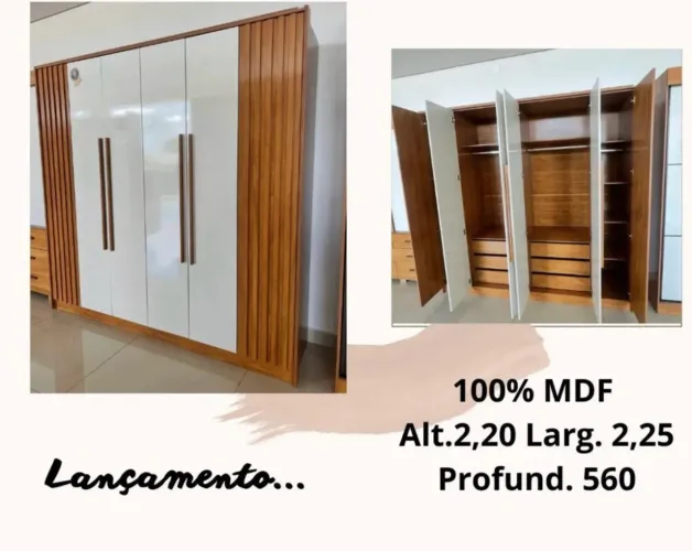 Guarda roupa casal com 6 portas / NOVO / ENTREGAMOS