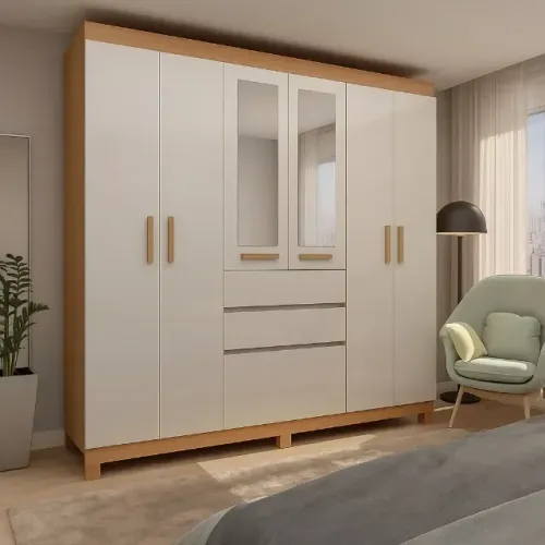 oferta Impedivel Guarda Roupa Berna com Espelho 