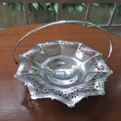 Cesto de Prata - Antiga Fruteira - Regia - Regia 90