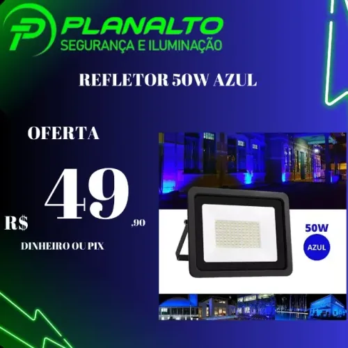 Refletor de led 50w azul