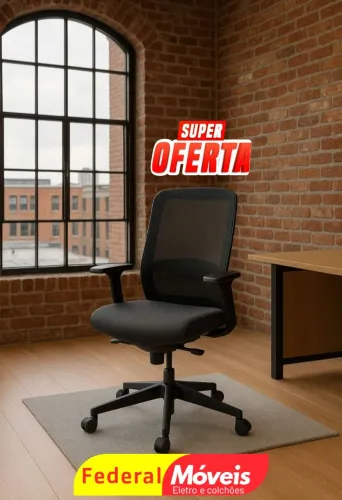 Cadeira Giratória Presidente Curvim - Design simples, elegante e ergonômico!