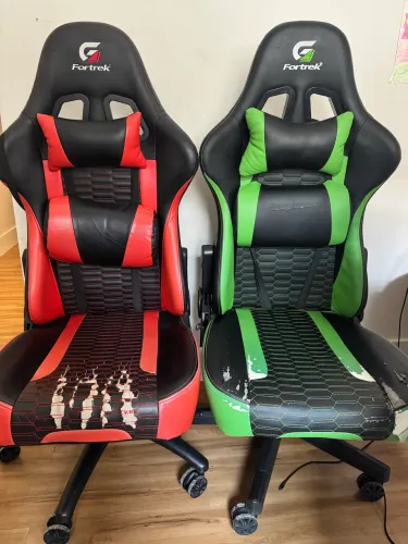 Cadeiras Gamer Verde e Vermelho, cadeira de escritório 