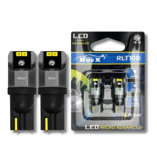 Par de Led Luz Micro Led Advanced T1O Canceller 150 Lúmens Pingo D'agua Pontente 12/24v