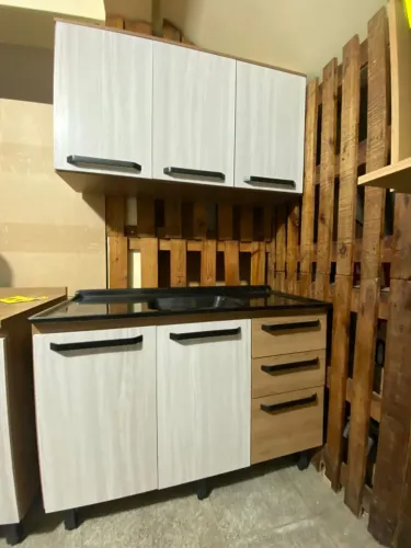 Balcão + aéreo + tampo marmorite novo