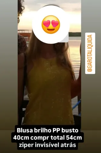 Blusa brilho PP amarela