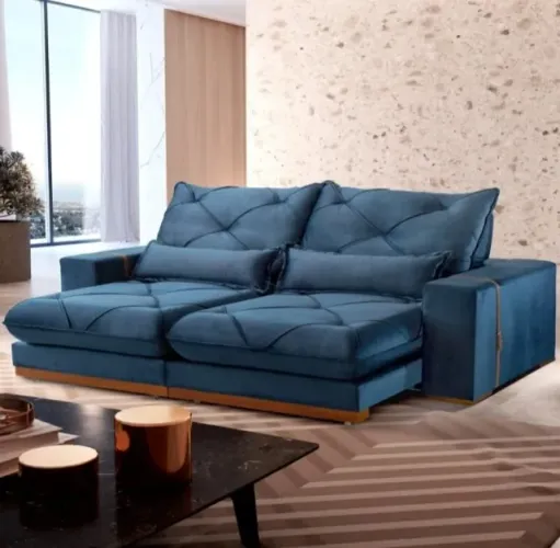 Sofá Retrátil e Reclinável Luanda/Isabella 2,50 cm Pronta Entrega