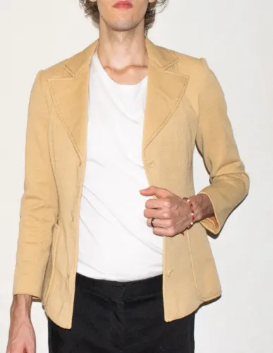 blazer vintage bege tamanho p cgc