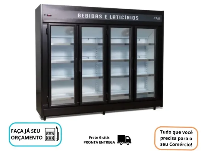 Refrigerador Auto Serviço Polar 2.50m 4 Portas PEVCA-220v Novo