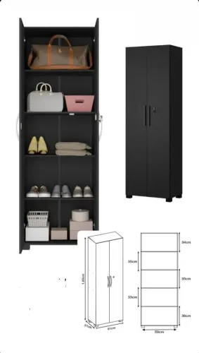 Lindo Armário Multiuso com chaves e Pés 