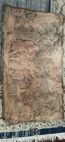 Tapeçaria Antiga Gobelin Quadro