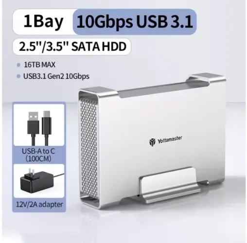 SSD 240GB + Case Yottamaster USB3.1 Gen2 10Gbps
