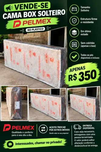 Cama Box Solteiro R$ 350 | Conservada | Aceito Troca
