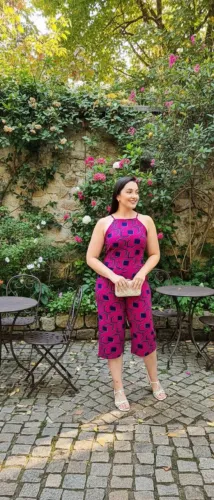 Pantacourt de Crepe Duna Pitanga Doce Tamanho G - de 85 por 69