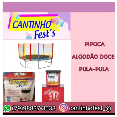 Alugamos pula-pula, algodão doce e pipoca para sua festa ?