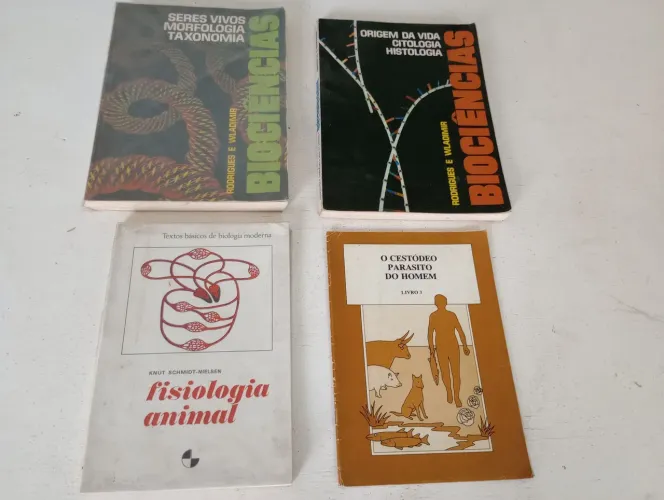 Livros de Biociências, Fisiologia Animal, Fisiologia Vegetal e Fotossíntese.