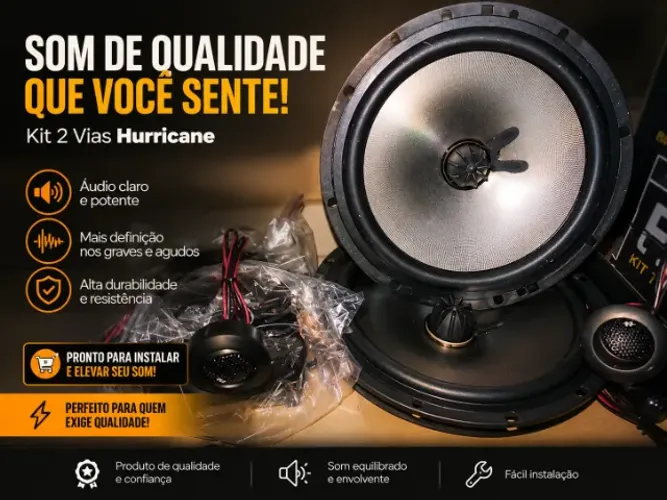 Alto Falante 2 Vias Hurricane 160Wrms