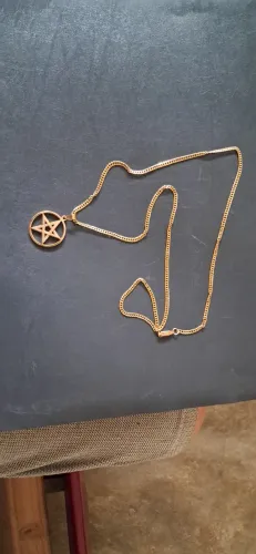 Colar estrela de Davi - Aço inoxidável -banho ouro 18K