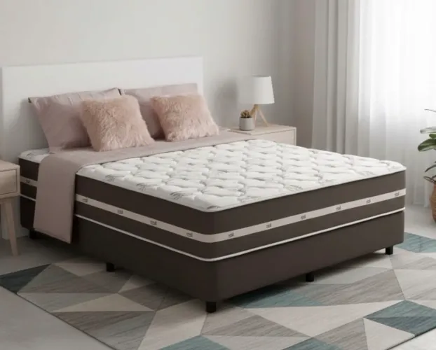 Cama Box Casal com Colchão de Molas Ensacadas PROMOÇÃO 