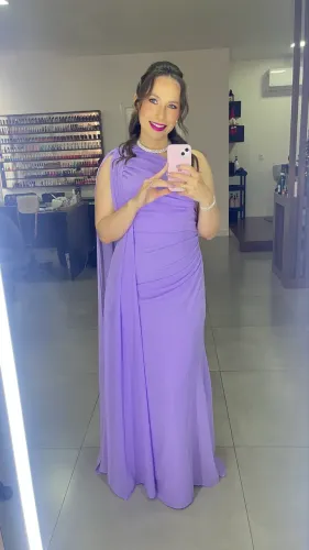 Vestido de festa lilás