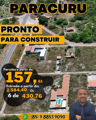 LOTEAMENTO - PARQUE JARDIM  PRONTO PRA CONSTRUIR  - PARACURU-CE