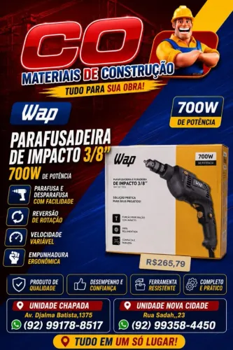 Parafusadeira de impacto 3/8" wap
