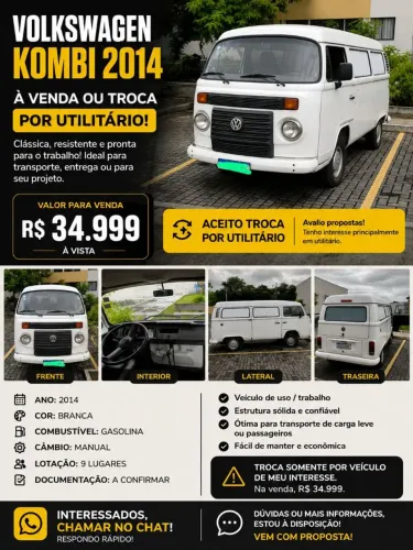 Volkswagen Kombi Standard 1.4 MI Total Flex 8V 2014