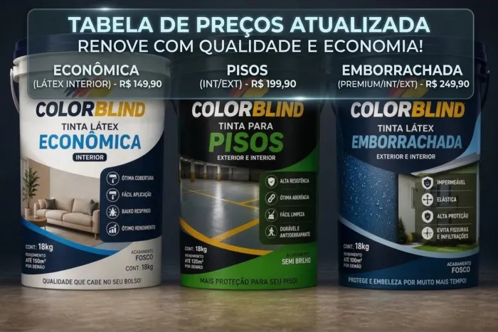 ? TINTAS COLORBLIND ? RENOVE SUA CASA GASTANDO MENOS! ?