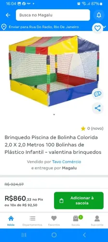 Casa de bolinhas 2x2 com 100 bolinhas 